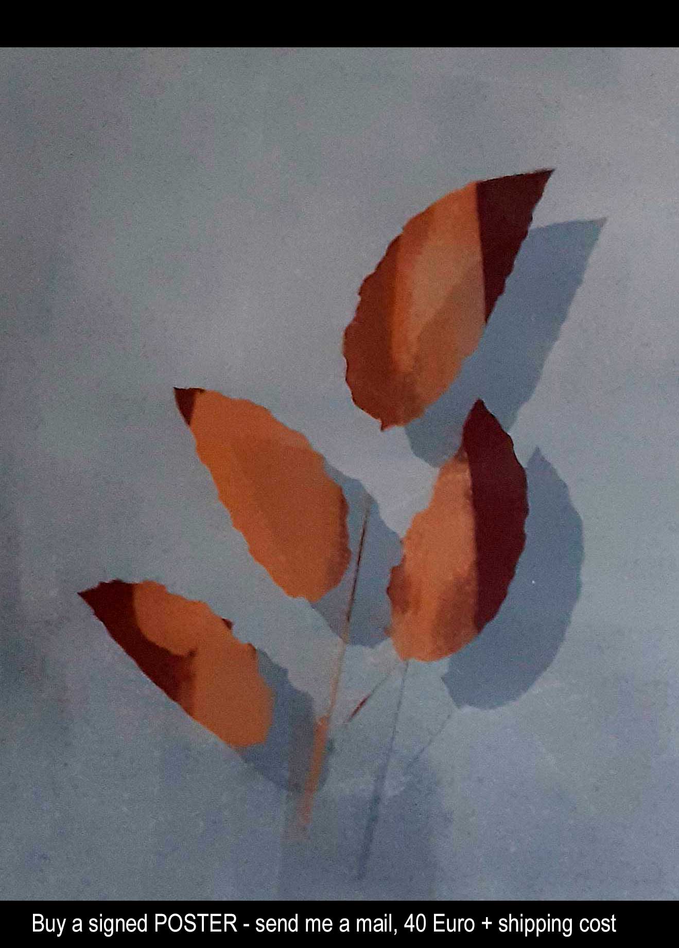 autumn leaf - silkscreen - poster